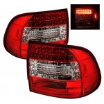 2007 Porsche Cayenne Red and Clear LED Tail Lights