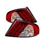Dodge Stratus 2001-2006 Red and Clear LED Tail Lights