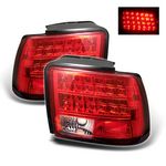Ford Mustang 1999-2004 Red and Clear LED Tail Lights