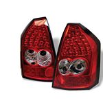 Chrysler 300 2005-2007 Red and Clear LED Tail Lights