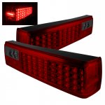 Ford Mustang 1987-1993 Red and Smoked LED Tail Lights