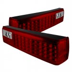 1991 Ford Mustang Red and Clear LED Tail Lights