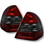 2000 Mercedes Benz C Class Red and Smoked LED Tail Lights