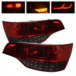 2008 Audi Q7 Red and Smoked LED Tail Lights