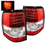 2002 Ford Explorer Red and Clear LED Tail Lights