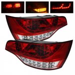 2009 Audi Q7 Red and Clear LED Tail Lights
