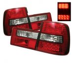 1990 BMW E34 5 Series Red and Clear LED Tail Lights