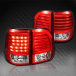 2000 Lexus LX470 Red and Clear LED Tail Lights