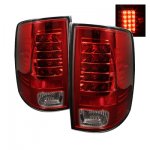 Dodge Ram 3500 2010-2015 Red and Clear LED Tail Lights