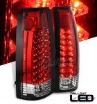 GMC Yukon 1992-1999 Red and Clear LED Tail Lights