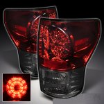 2007 Toyota Tundra Red and Smoked Ring LED Tail Lights