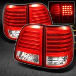Toyota Land Cruiser 1998-2005 Red and Clear LED Tail Lights
