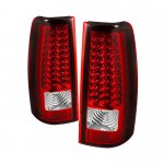 Chevy Silverado 2003-2006 Red and Clear LED Tail Lights
