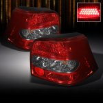 1999 VW Golf Red and Smoked LED Tail Lights