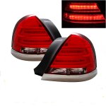 Ford Crown Victoria 1998-2008 LED Tail Lights with Chrome Trim