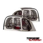 1994 Ford Mustang Chrome LED Tail Lights