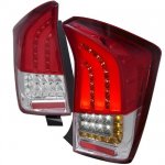2011 Toyota Prius Red and Clear Full LED Tail Lights