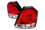Chevy Aveo Hatchback 2004-2008 Red and Clear LED Tail Lights