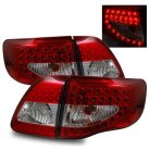 2009 Toyota Corolla LED Tail Lights Red and Clear