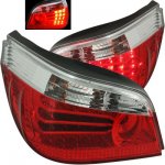2004 BMW 5 Series Red and Clear LED Tail Lights