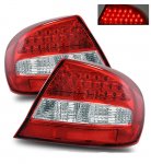 Chrysler Sebring Coupe 2003-2005 Red and Clear LED Tail Lights