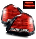 Ford Crown Victoria 1998-2008 LED Tail Lights with Black Trim
