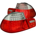 2003 BMW 3 Series Coupe Red and Clear LED Tail Lights