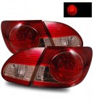 2008 Toyota Corolla LED Tail Lights Red and Clear