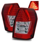 2008 Dodge Magnum Red and Clear LED Tail Lights