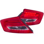 2012 Honda Civic Coupe LED Tail Lights Red and Clear