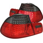 2002 BMW 3 Series Coupe Red and Smoked LED Tail Lights