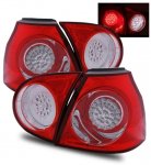 2009 VW Rabbit LED Tail Lights Red and Clear