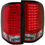 Chevy Silverado 2500HD 2007-2013 LED Tail Lights Red and Clear