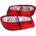Infiniti I30 2000-2001 Red and Clear LED Tail Lights