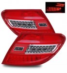 Mercedes Benz C Class 2008-2010 LED Tail Lights Red and Clear