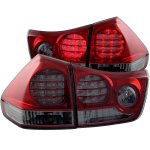 Lexus RX350 2004-2009 Red and Smoked LED Tail Lights