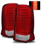 2003 Cadillac Escalade Red and Clear LED Tail Lights