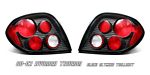 Hyundai Tiburon 2000-2002 Black Altezza Tail Lights