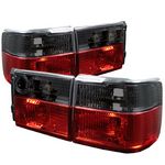 VW Jetta 1993-1998 Red and Smoked Euro Tail Lights