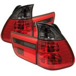 2003 BMW X5 Red and Smoked Euro Tail Lights