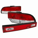 1994 Nissan 240SX Hatchback Tail Lights and Trunk Light Red and Clear