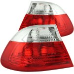 1999 BMW 3 Series Coupe Red and Clear Euro Tail Lights
