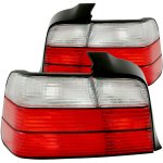 BMW 3 Series Sedan 1992-1998 Red and Clear Euro Tail Lights