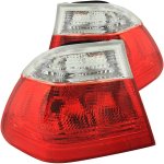 BMW 3 Series Sedan 1999-2001 Red and Clear Euro Tail Lights