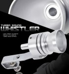 Turbo Muffler Exhaust Sound Whistler Silver