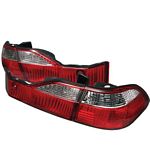 Honda Accord Sedan 1998-2000 Red and Clear Tail Lights