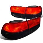 Honda Civic Coupe 1996-2000 JDM Tail Lights Red and Smoked