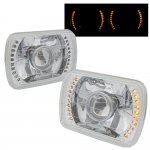 1993 Nissan 240SX Amber LED Sealed Beam Projector Headlight Conversion