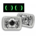 1984 Dodge Aries Green LED Sealed Beam Projector Headlight Conversion