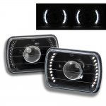 1991 Chevy Astro White LED Black Sealed Beam Projector Headlight Conversion